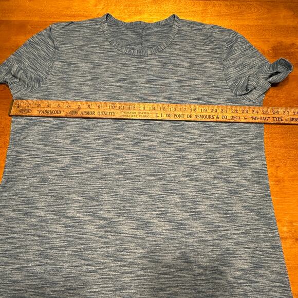 Lululemon Pulse Slub Rulu Short Sleeve Shirt Heathered Alberta Lake XXL - Picture 7 of 8